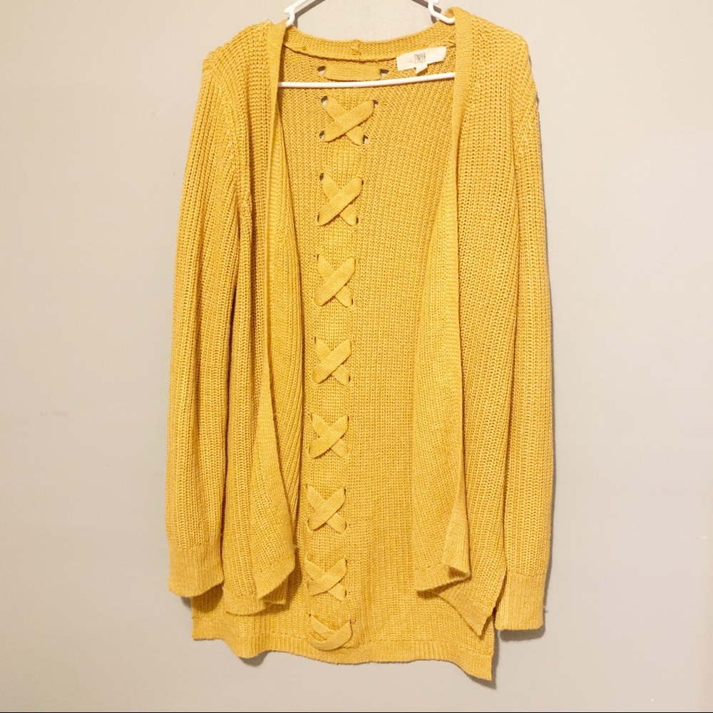 Mustard cardigan size large